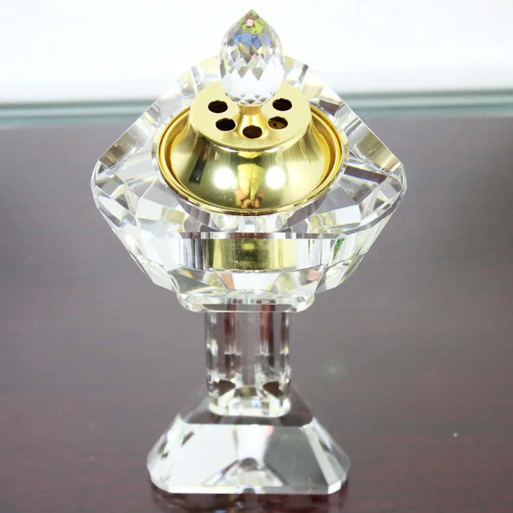 high quality transparent crystal incense aromatherapy oil burner