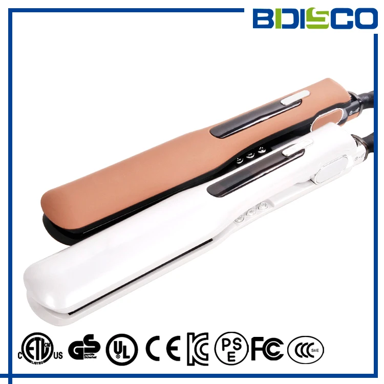 CE approved bio ionic hair straighteners tourmaline ceramic private label flat iron