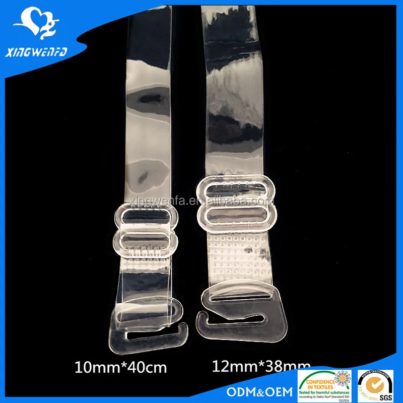 Transparent plastic bra strap 10mm 12mm Invisible bra  clear TPU strap