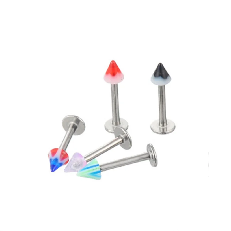 instocking acrylic surgical steel lip ring sexy body piercing jewelry New 2019
