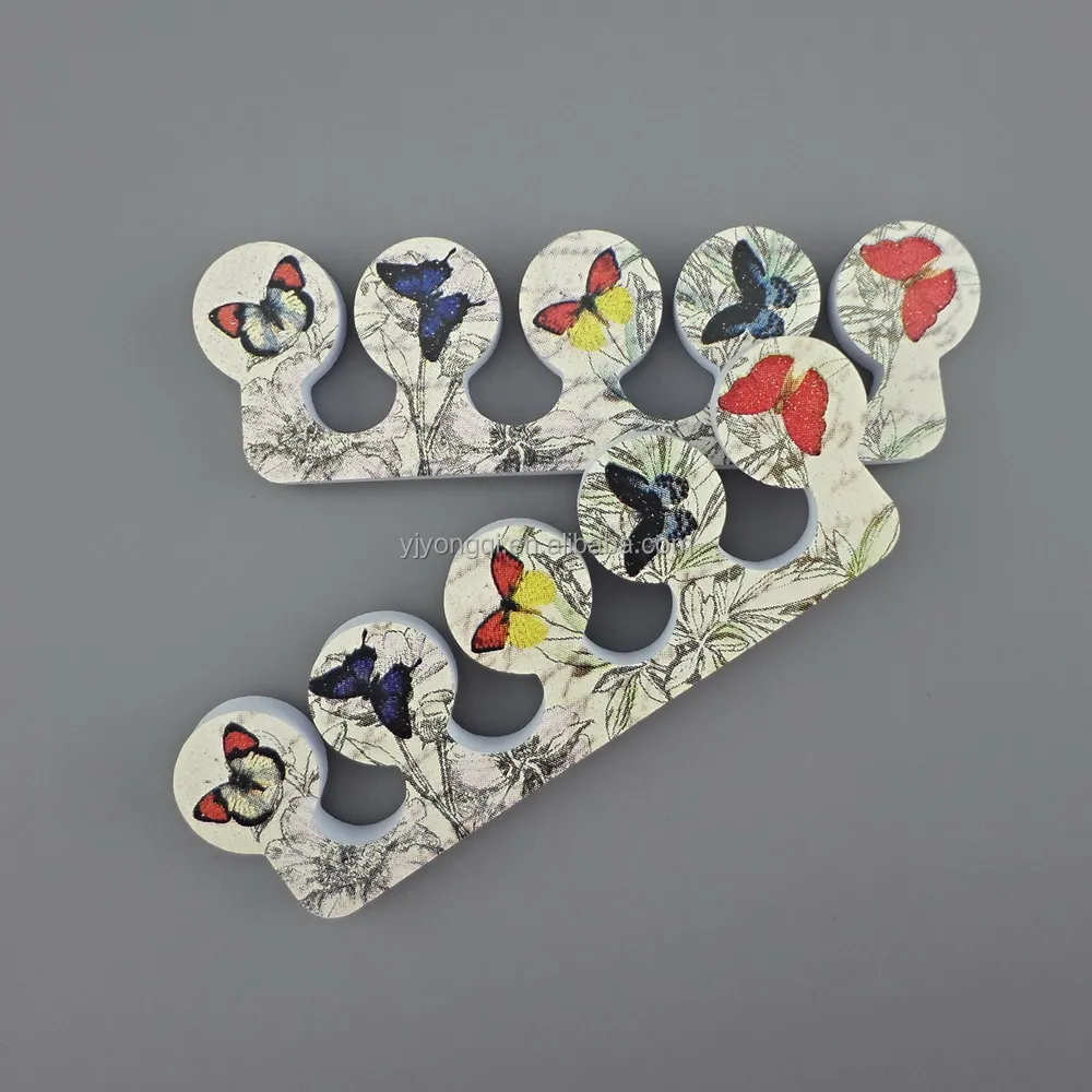 Wholesale Colorful flowers EVA toe nail separator finger toe separator