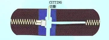 Talon Pulling Automatic Metal Zipper T-cut Machine