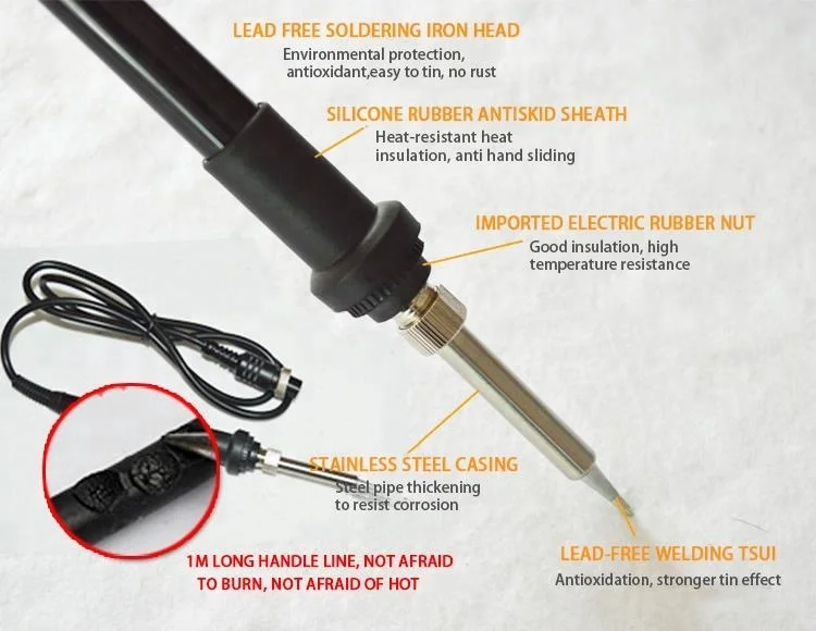 2 In 1 Hot Air Gun Iron Soldering Station Digital BGA Rework Solder Station
