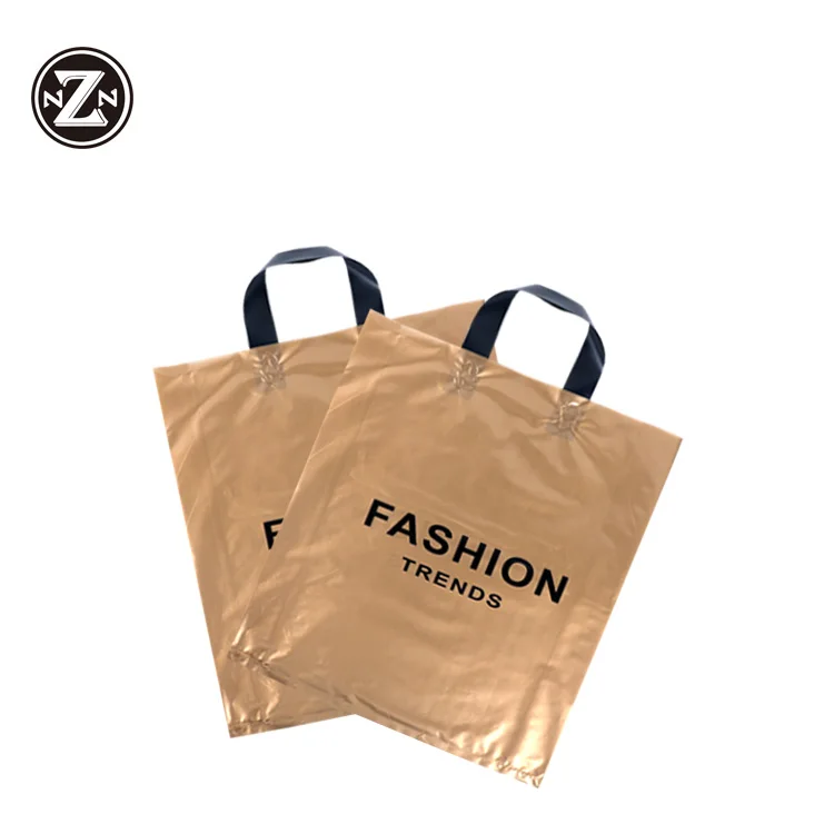 
custom print own logo pe po plastic bag shopping carry bag with handle 