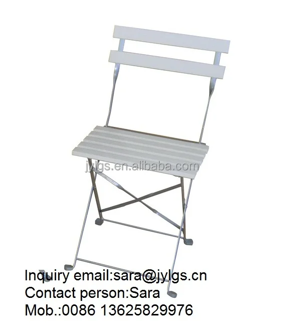 Дешевый складной стул для бистро из белого дерева