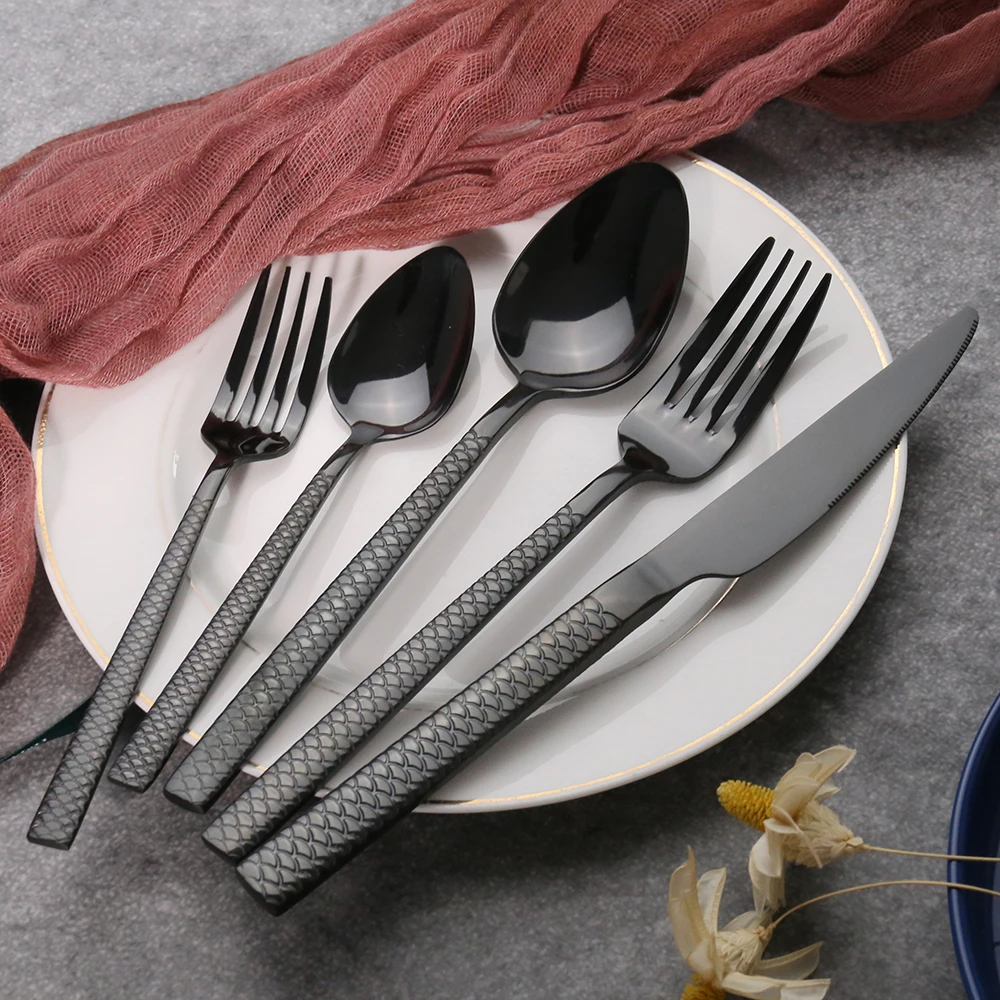 
2021 Amazon Top Selling Unique Design Gold Plated Cutlery Dining Set Flatware Wholesale 