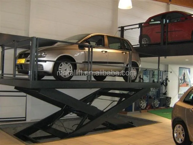 Underground Garage Car Lift in Basement