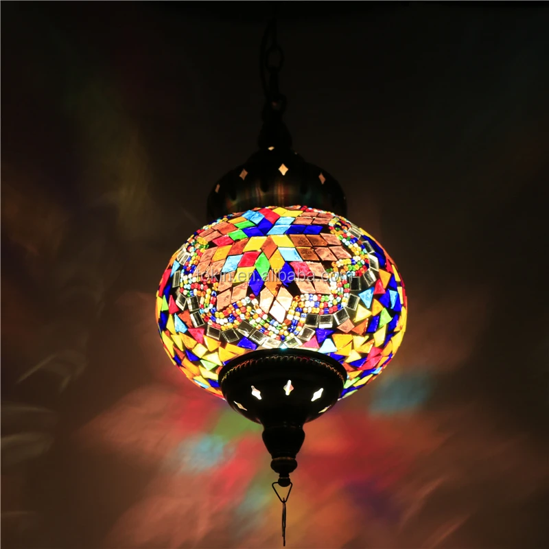 Одиночная Турецкая люстра ручной работы с мозаикой CC1L03