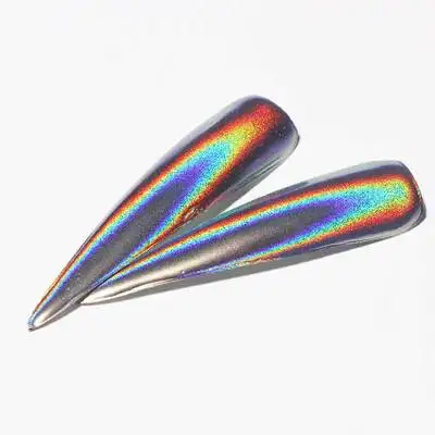 
The Best Quality Holographic Metallicnail art glitter aurora mirror chrome effect nail pigment powder  (60716084330)