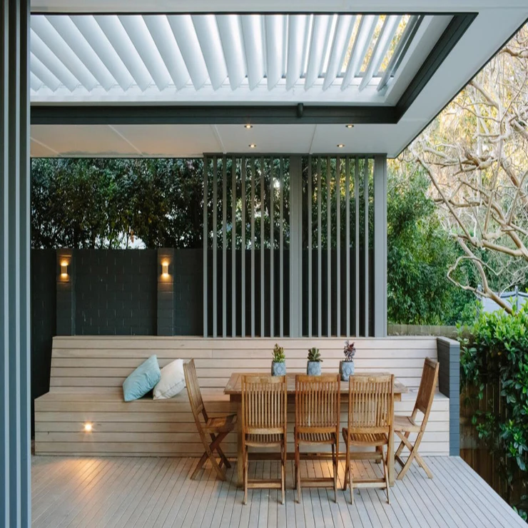 Manual Chinese Style Aluminum Pergola Louvre