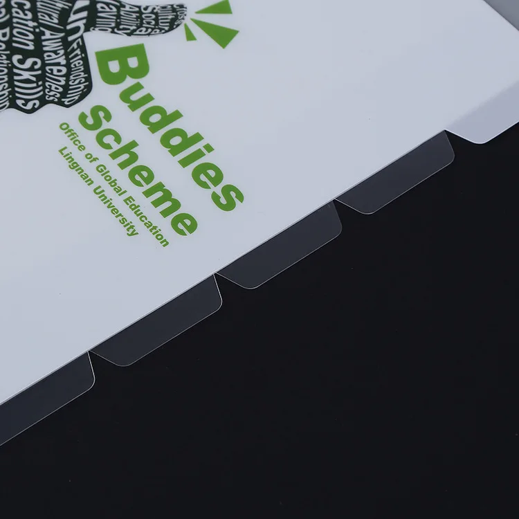 
University education hard plastic printed L shape Multi pocket file folder 