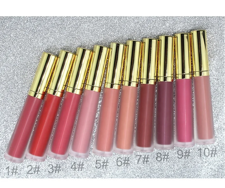 
Wholesale Custom Liquid Lipstick OEM/ODM China Factory Not Test on Animals Lipgloss Private Label Clear lipgloss with 10 colors 