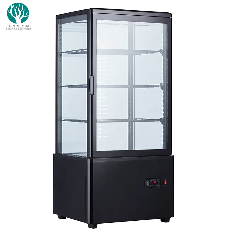 
Commercial Display Cooler Refrigerator Showcase Drink Can Stainless Steel Glass Door Mini Bar Fridge 