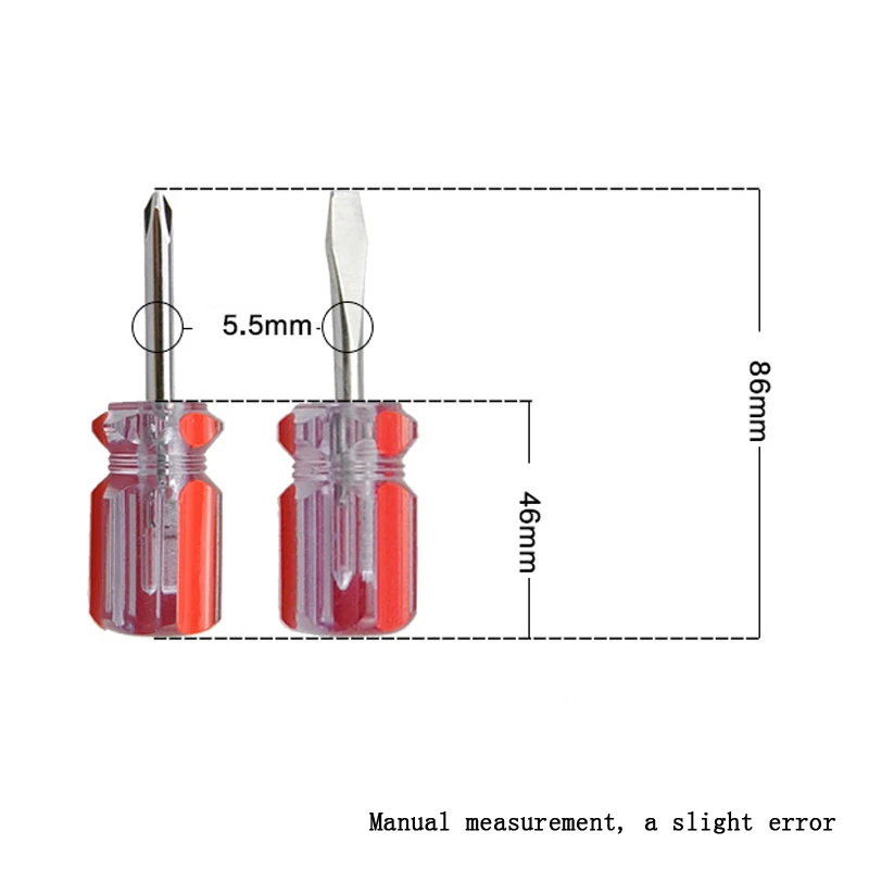 Dual Purpose Short Distance Screwdriver Set Phillips and Slotted Screw Driver Mini Screwdriver Hand Tools