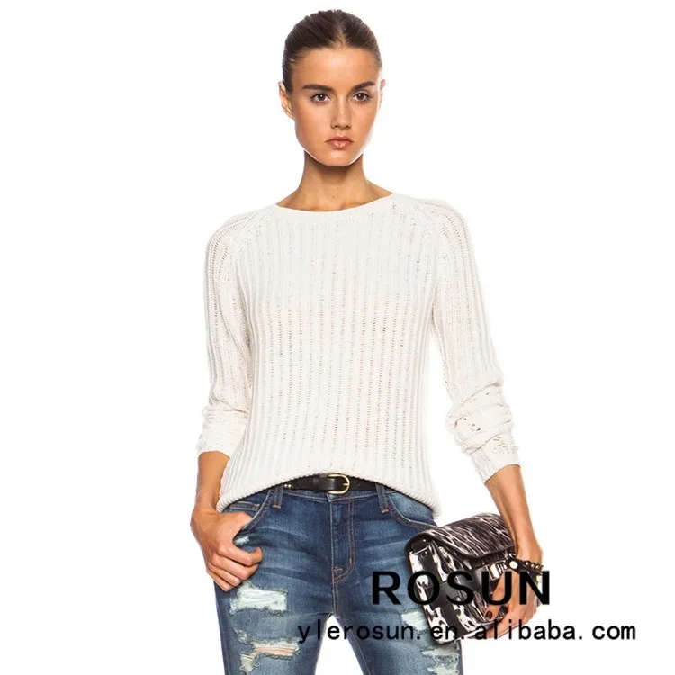 Высокое качество ребра вязать женщины необычные пуловер дизайн дамы мода корейский свитер