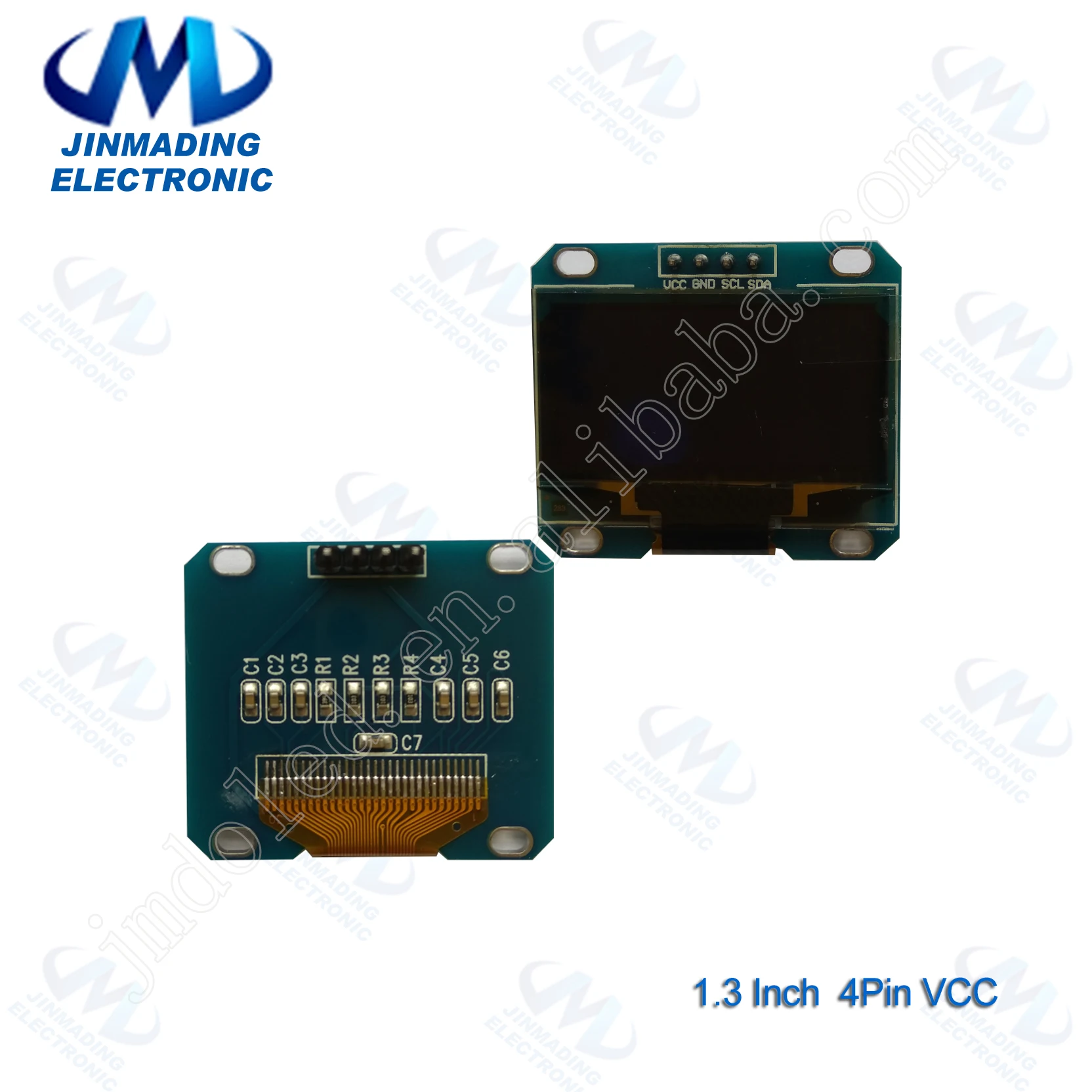 Встроенный модуль дисплея JMD 1,3, 128*64, интерфейс IIC/I2C, 4-контактный VCC, органический светодиод 1,3 дюйма