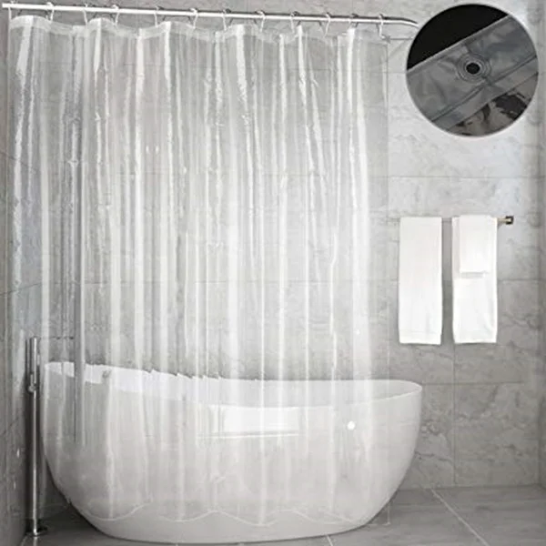 Customized wholesale plastic PEVA luxury designer waterproof custom printed bathroom shower curtain sets