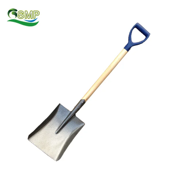 D shape light weight aluminum wood handle snow shovel made in China