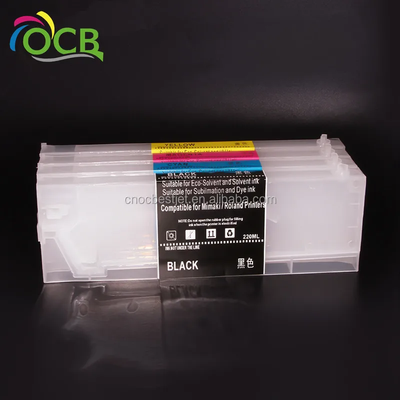 Ocbestjet Most Sold For Roland Eco Solvent print Ink Cartridge For Sale Empty 440ML