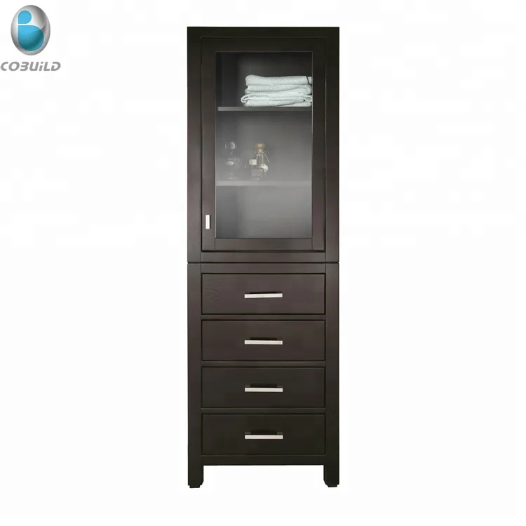 Plywood good quality linen tower tall bathroom cabinets