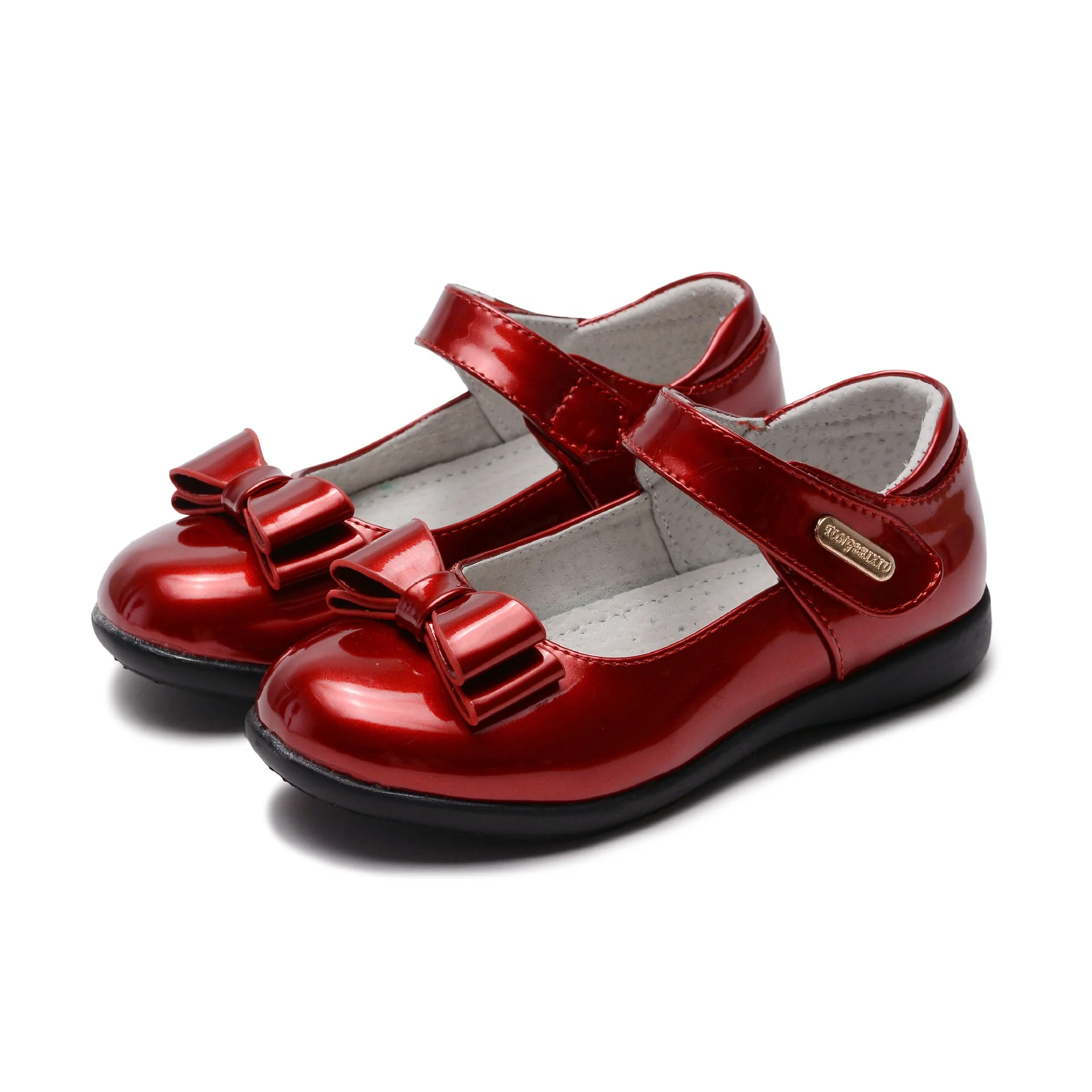 Itec wholesale oem children kids leather school uniform shoes for girl