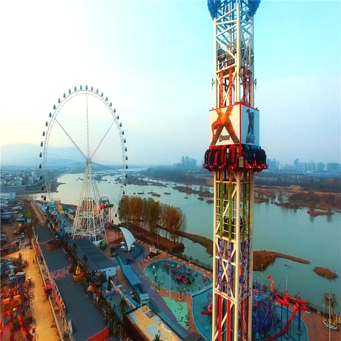 experienced manufacturer popular large thrilling funfair ride sky drop tower ride free fall ride for sale