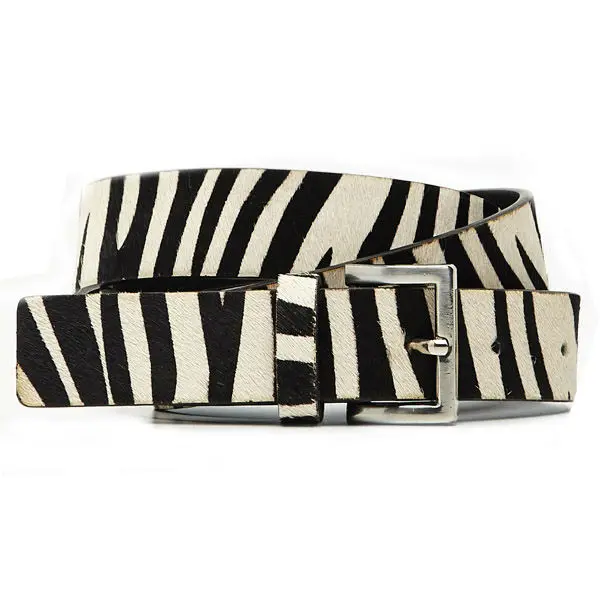 Lady fashion zebra print belt