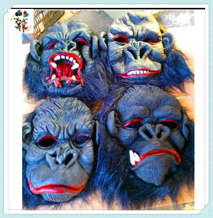 Deluxe Rubber Halloween Party Animal Head Gorilla Masks HPC-0426