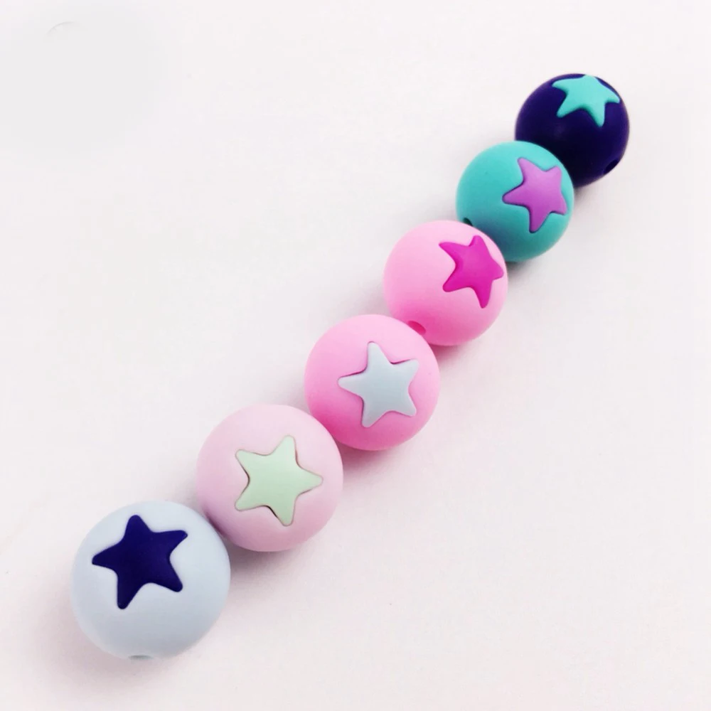 Модные ювелирные изделия 2017, Детские Жевательные бусины из пищевого силикона, бусины для прорезывания зубов оптом