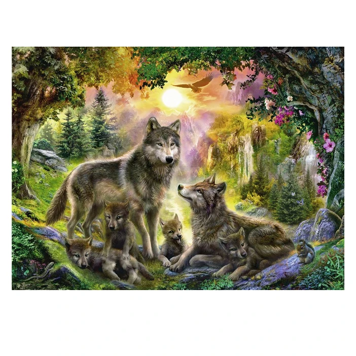 
DIY Diamond Paintings Quick Selling Wolves Wih Amazon Sells Russian Foreign Trade Explosions Interior decoration hanging paint 