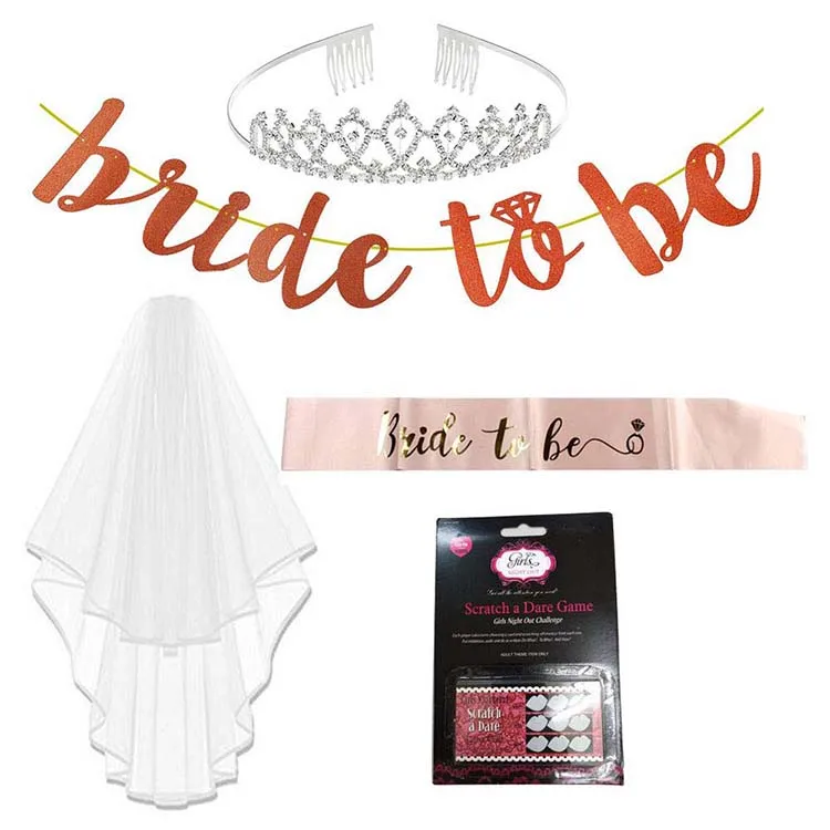 Bachelorette Party Decorations  Rose Gold Pink Decoration Set for Bridal Shower Party