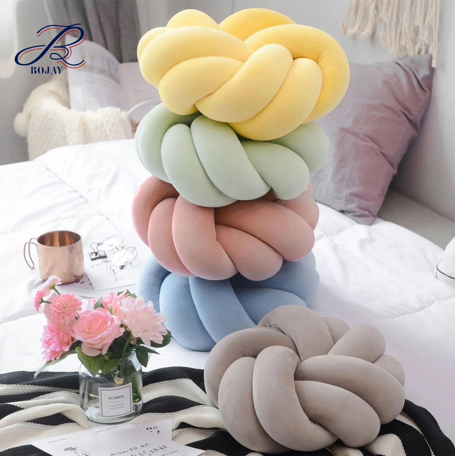 Chunky Knot Pillow Knot Cushion Decorative Pillow Bolster Pillow Crib Bedding Cushions Home Decor Baby Sheets Baby Shower Gift