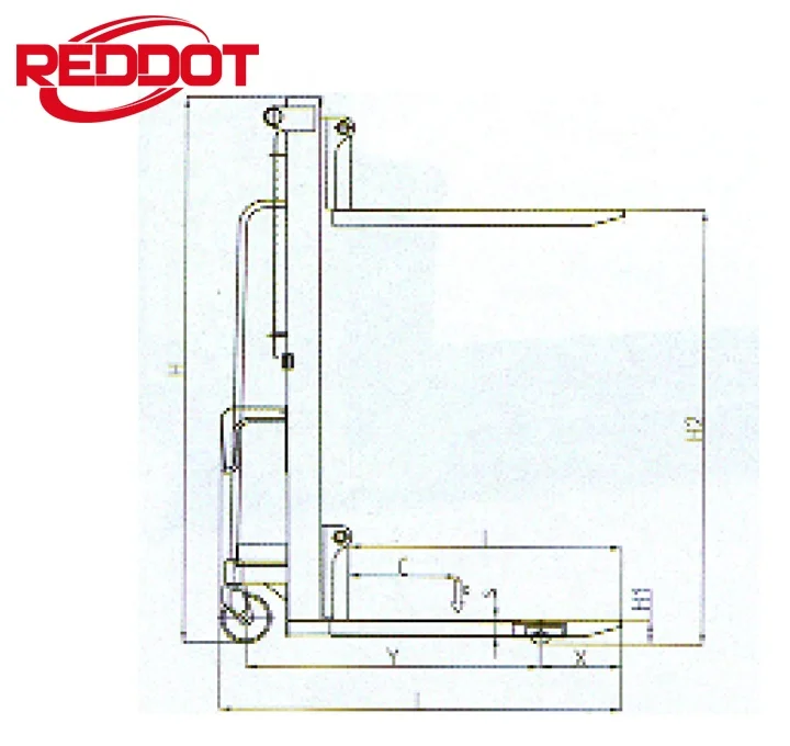 Reddot hot sale premium quality 1ton 1.5 ton 2 ton hydraulic semi electric pallet stacker