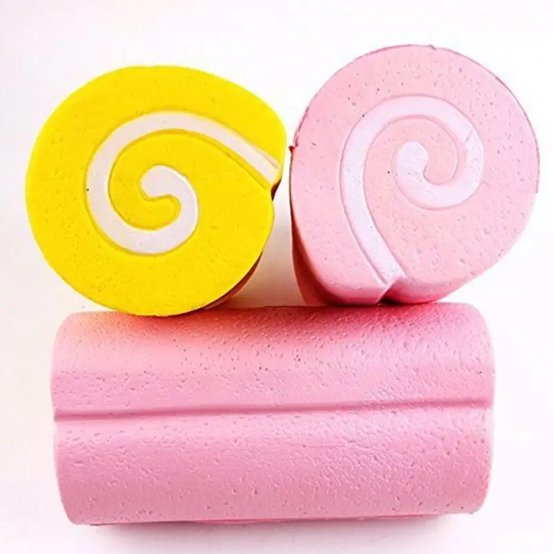 15CM Squishy Swiss Roll Cream Scented Slow Rising Soft Kawaii Release Stress Cake Squishy Toy Squishies Food Toys For Kids (EXW)