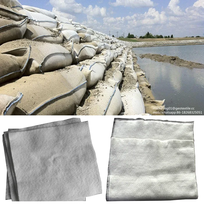 Hydraulic construction nonwoven geotextile geobag for shore lines