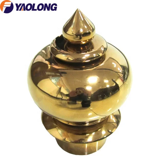 360 degree rotating mirror polish ball top flagpole finials wholesale flag pole factory
