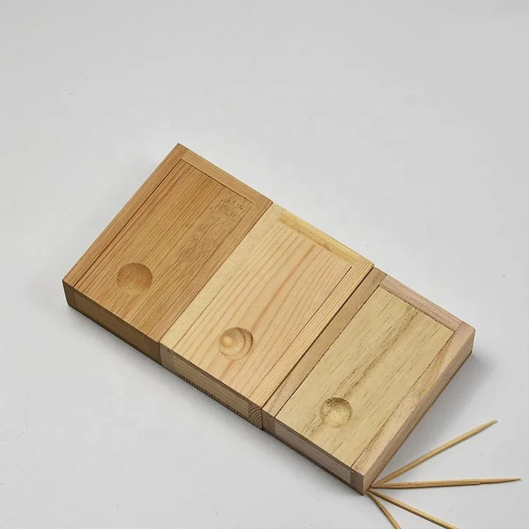 
square storage bamboo tea box with lid and packing case 