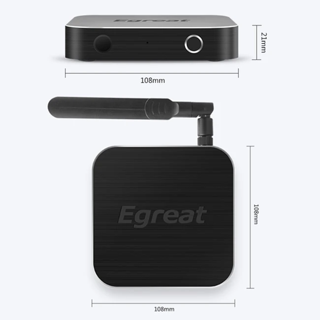 HDD Media Player with Sata3.0 2GB Android Box with 4K Kodi Playstore 2019 Egreat A3