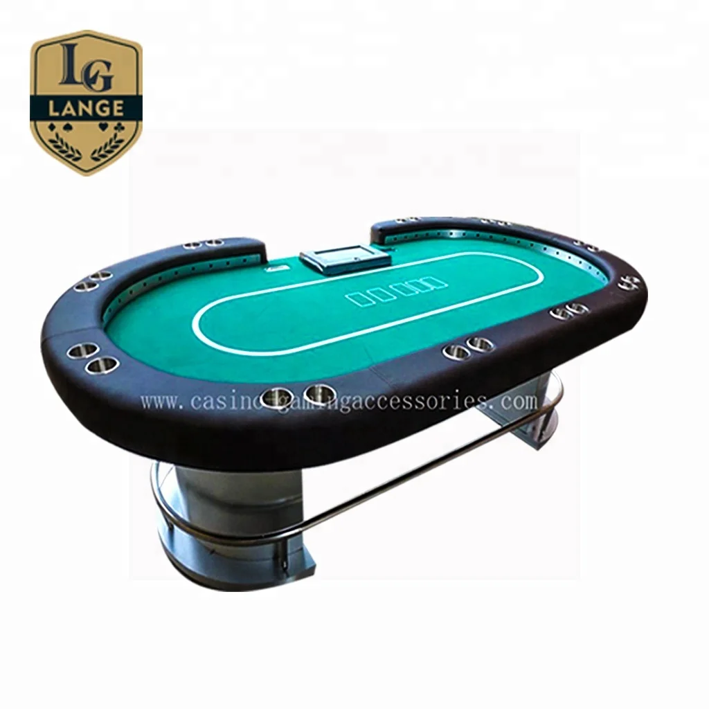 Custom Design Texas high quality Poker Table with Racetrack and Pedestal Legs