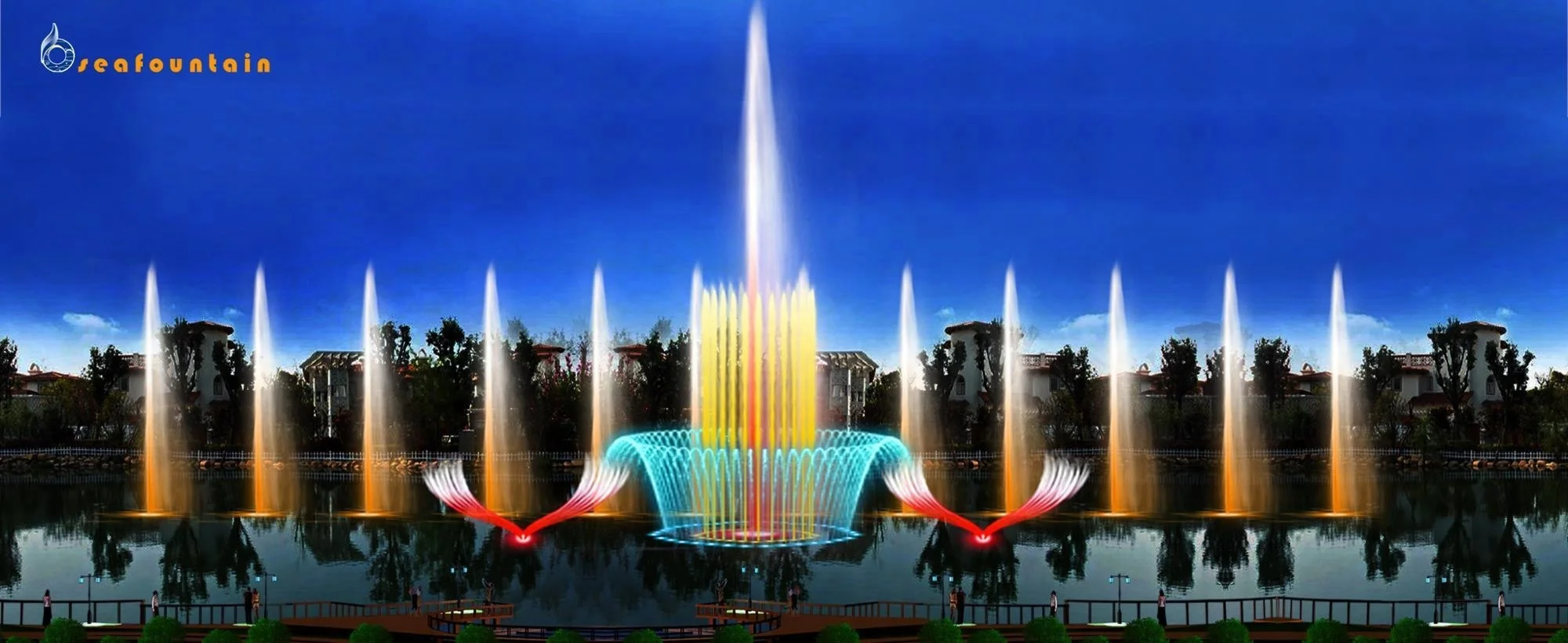 Garden or park modern fountains outdoor water decoration water show