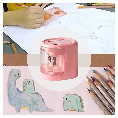 LULAND Electric Pencil Sharpener Dual-Hole 0.23-0.31 Inch & 0.35-0.47 Inch USB or Battery-Operated Kids Safety for School