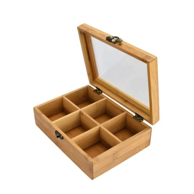Hand craft gift wooden crate box with Clear Acrylic Glass lid
