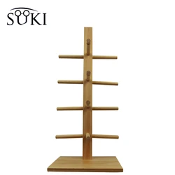 Bamboo Sunglass Racks Glasses Display Stand Wood Shelf Stand