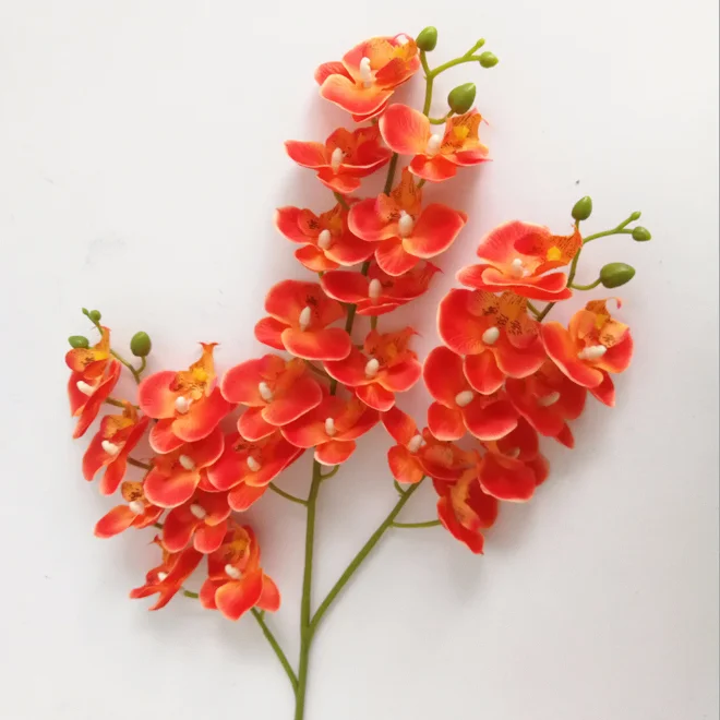 Оптовая продажа желтые орхидеи искусственные цветы длинный стебель