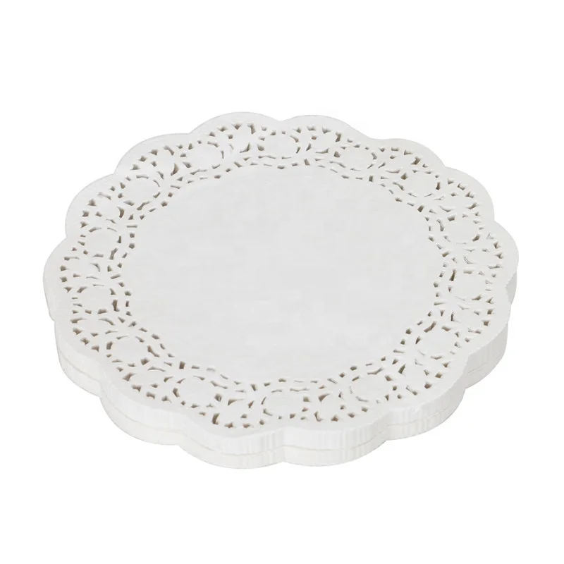 Classical Wholesale Premium Hot Sell 10.5 inch 100pcs/Set Round White Lace Paper Doilies