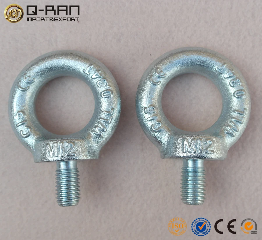 
Rigging Hardware Galvanized Lifting Din580 Eye Bolt with cheap price 