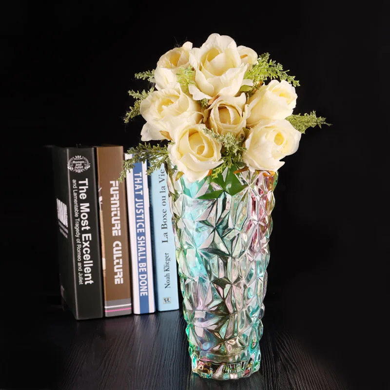2019 wholesale crystal stained glass vase for home weddings decoration