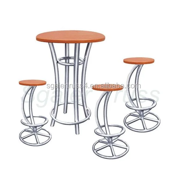 Sgaier truss stool with aluminum alloy and solid beech for the bar club furniture