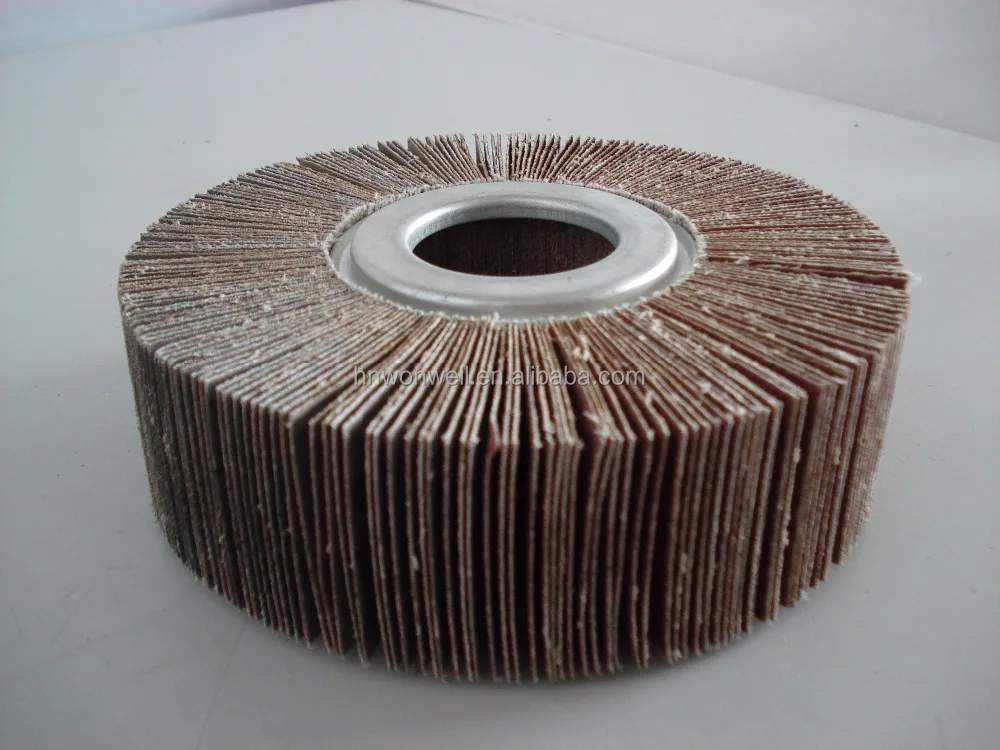 aluminum oxide klingspor cloth abrasive flap wheel with shaft for metal and stainless steel