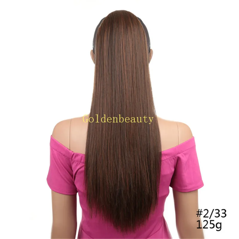24' Yaki straight ponytail hair extensions in Synthetic Ponytails claw clip ponytail tail hair